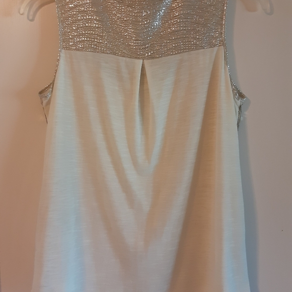 *NWT* Miss Me gold sequence sleeveless top L - Picture 2 of 3
